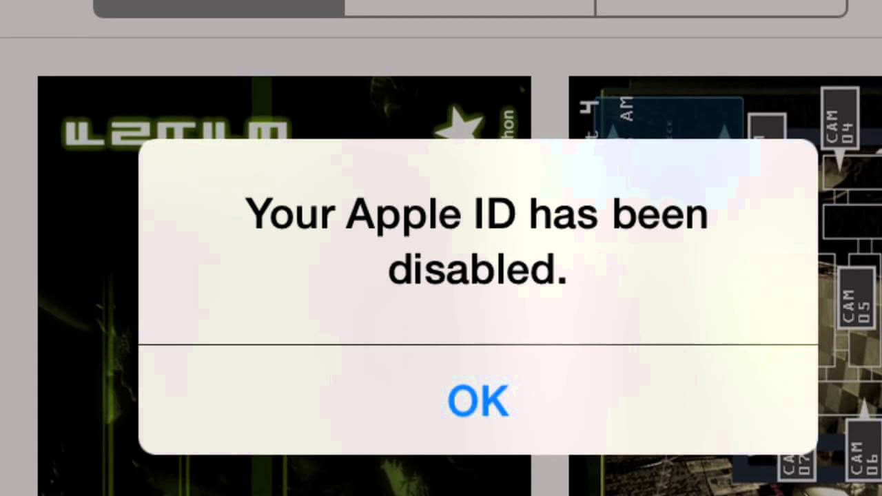 Apple ID отключен